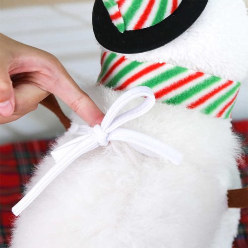 FunnyFuzzyChristmasWalkingSnowmanOutfitCosplayDog CatCostume 6