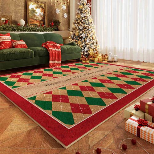 FunnyFuzzyChristmasWarmMulti PurposeNon SlipDecorativeLargeAreaHomeRug 6