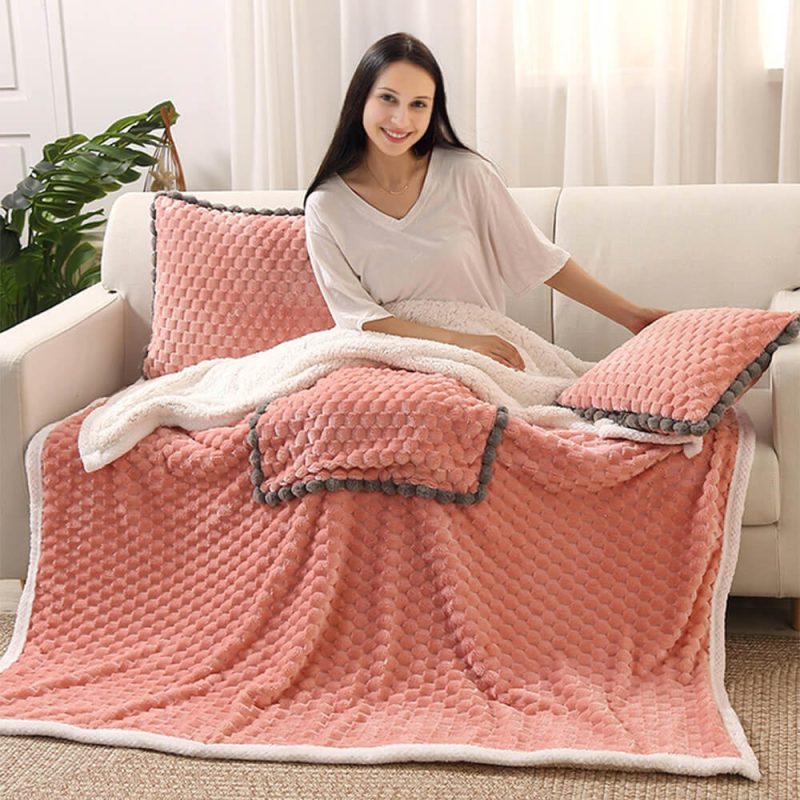 FunnyFuzzyConvertibleFluffyUltimateComfortAnti StaticPillowBlanket 2