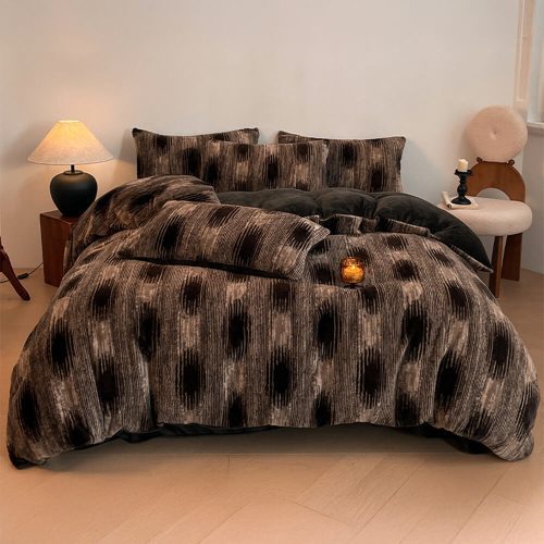 FunnyFuzzyDeluxeFloralDouble SidedVelvetDualWarmthBedSheetSet 12