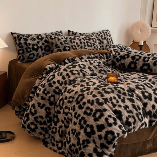 FunnyFuzzyDeluxeFloralDouble SidedVelvetDualWarmthBedSheetSet 7