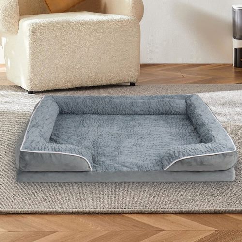 FunnyFuzzyDetachableWaterproofFullSurroundSupportOrthopedicDogBed 1