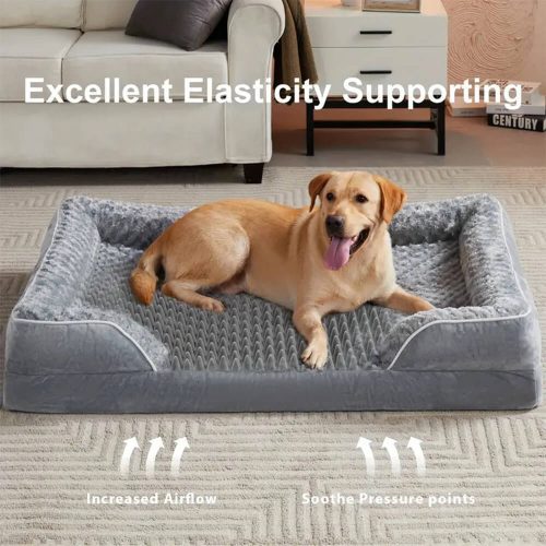 FunnyFuzzyDetachableWaterproofFullSurroundSupportOrthopedicDogBed 5