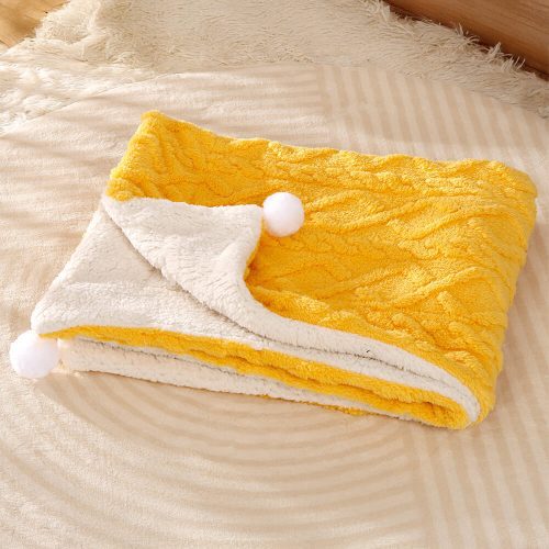 FunnyFuzzyDouble SidedCozyAnti StaticDog CatBlanketWithNeckSupportPillow 15