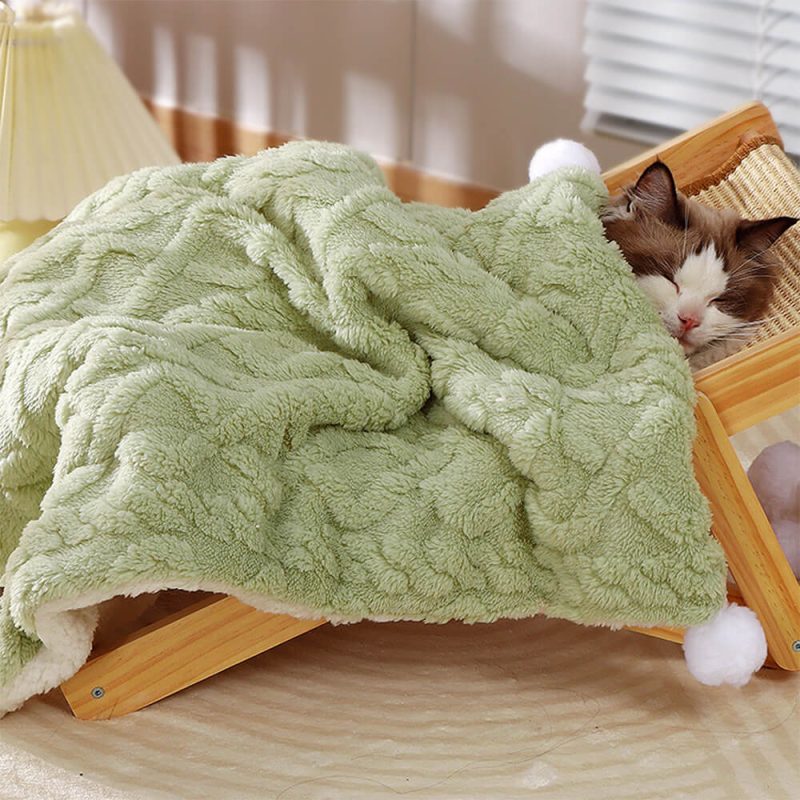 FunnyFuzzyDouble SidedCozyAnti StaticDog CatBlanketWithNeckSupportPillow 9