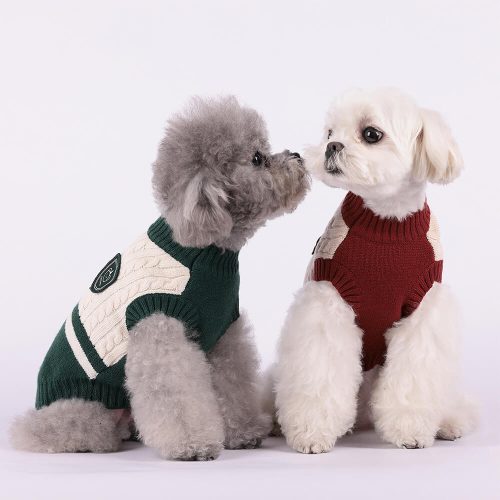 FunnyFuzzyElegantPreppyBearPatchWarmStretchSleevelessDogSweater 7