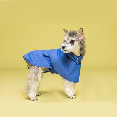 FunnyFuzzyFrog InspiredWaterproofLightweightDogHoodedPonchoRaincoat 10