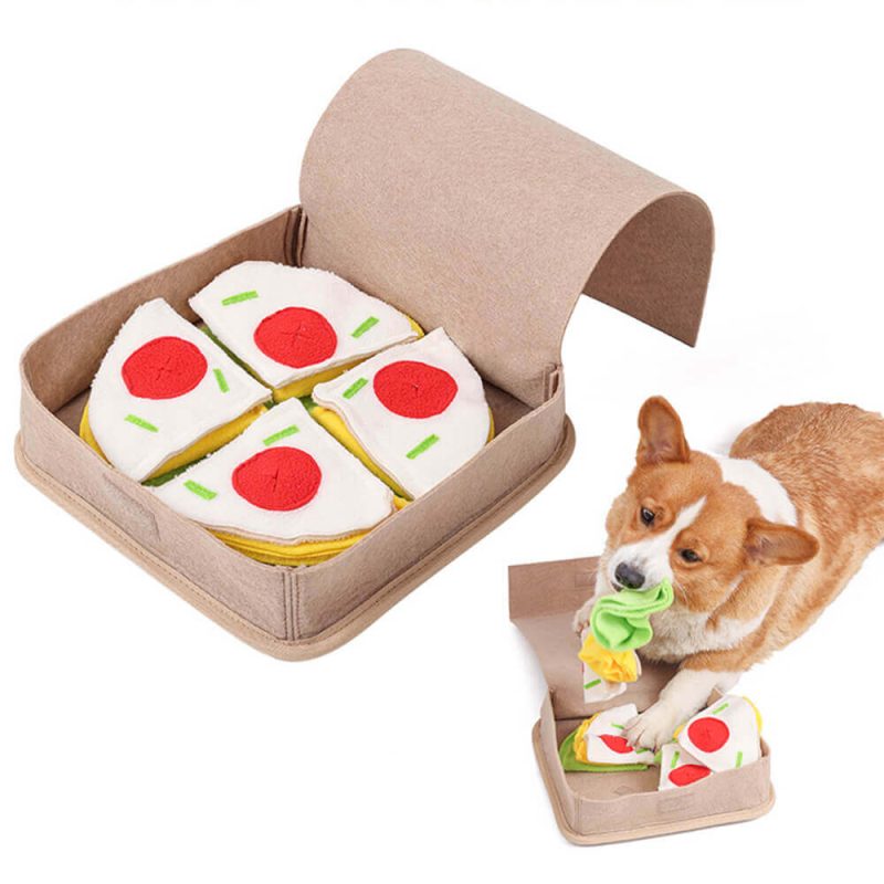 FunnyFuzzyInteractiveSlowFeederToyPizzaSnuffleMatDogToy 3