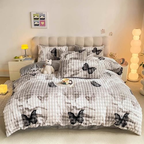 FunnyFuzzyLeopardPrintMilkVelvetUltra SoftCozyBedSheetSet 10