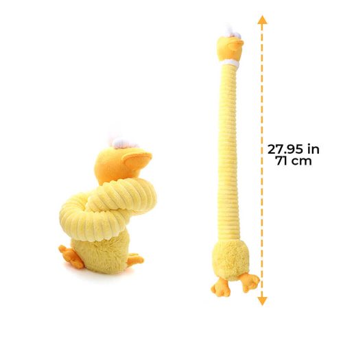 FunnyFuzzyLongNeckAnimalSqueakyPlushDogToyInteractiveChewToy 2