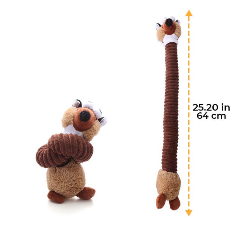 FunnyFuzzyLongNeckAnimalSqueakyPlushDogToyInteractiveChewToy 3