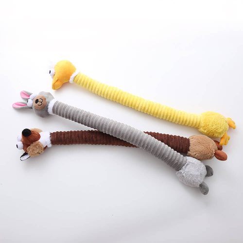 FunnyFuzzyLongNeckAnimalSqueakyPlushDogToyInteractiveChewToy 6