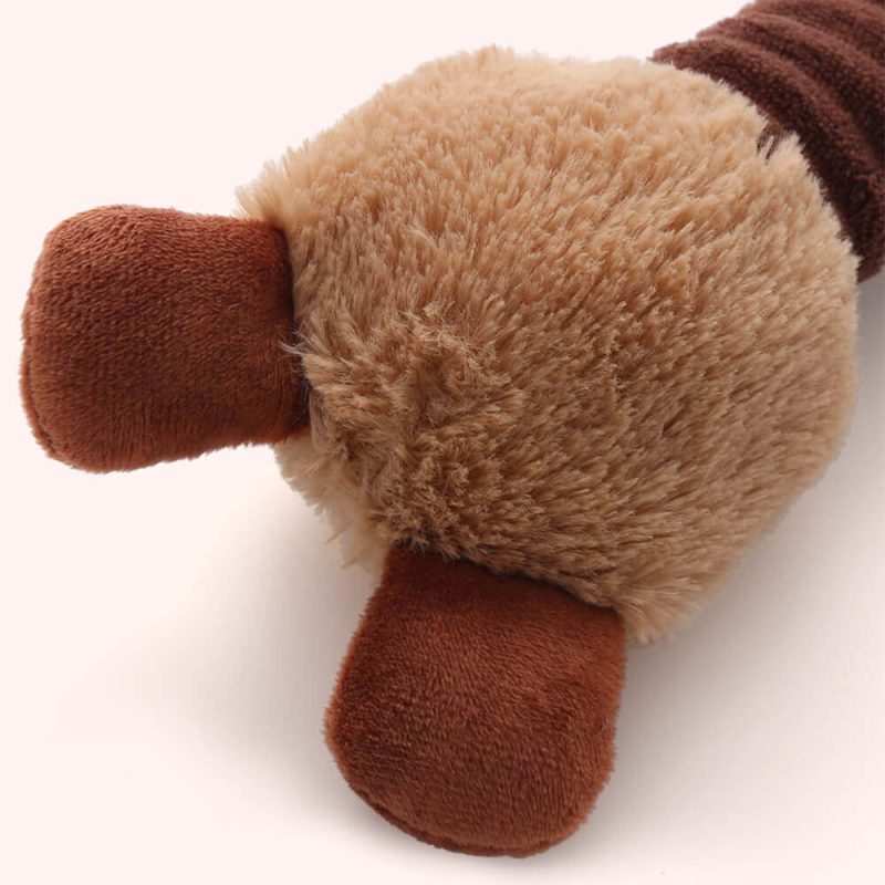 FunnyFuzzyLongNeckAnimalSqueakyPlushDogToyInteractiveChewToy 7