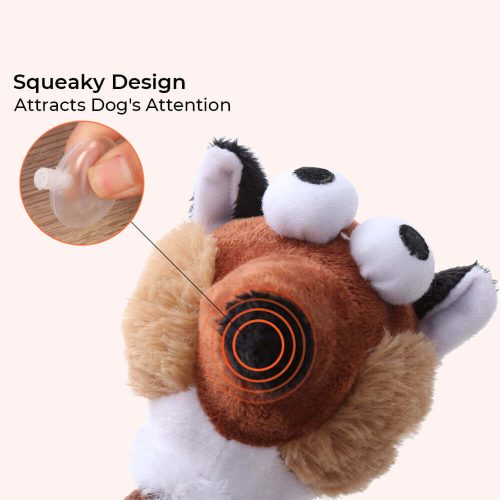 FunnyFuzzyLongNeckAnimalSqueakyPlushDogToyInteractiveChewToy 9