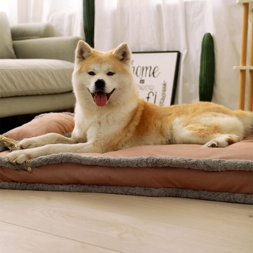 FunnyFuzzyLuxuriousRetroFauxLeatherDeepSleepDogBedwithPillow 4