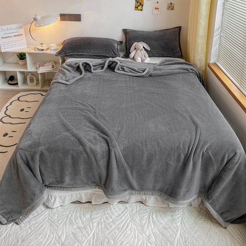 FunnyFuzzyLuxuriousWarmSMicroplushFleeceBlanketFlatSheetandPillowcaseSet 5