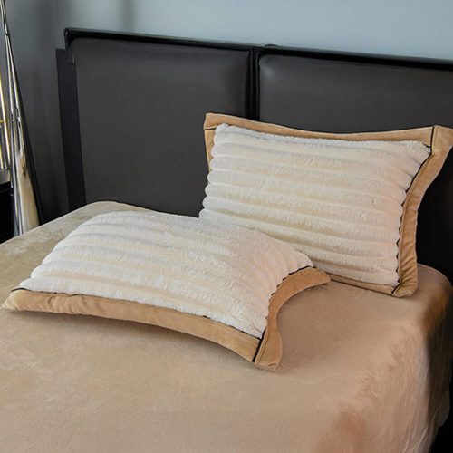 FunnyFuzzyLuxuryRabbitFurDouble SidedWarmWaveBedSheetSet 6