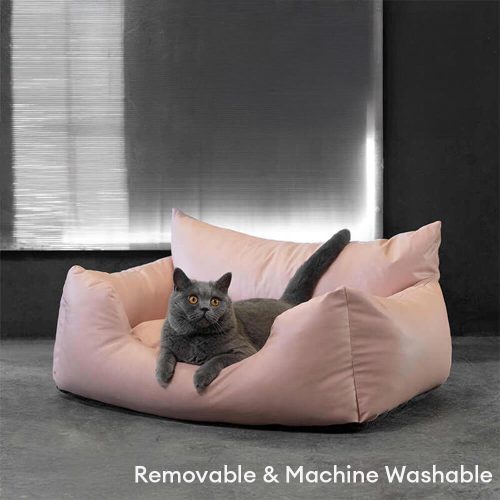 FunnyFuzzyLuxuryWaterproofAnti ScratchHighBackrestDetachableDog CatSofaBed 10