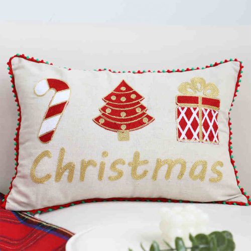 FunnyFuzzyMerryChristmasHolidayDecorativeLumbarHomeSofaPillow 11