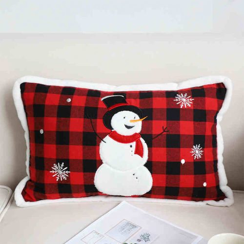 FunnyFuzzyMerryChristmasHolidayDecorativeLumbarHomeSofaPillow 12