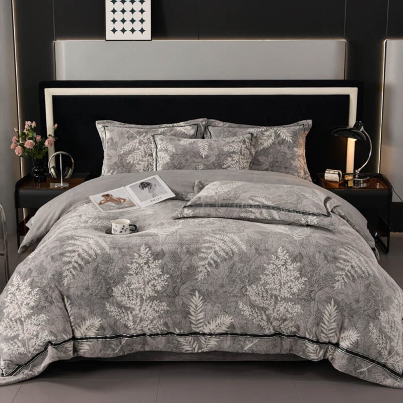 FunnyFuzzyModern3DFloralTrimmedMilkVelvetBedSheetSet 11