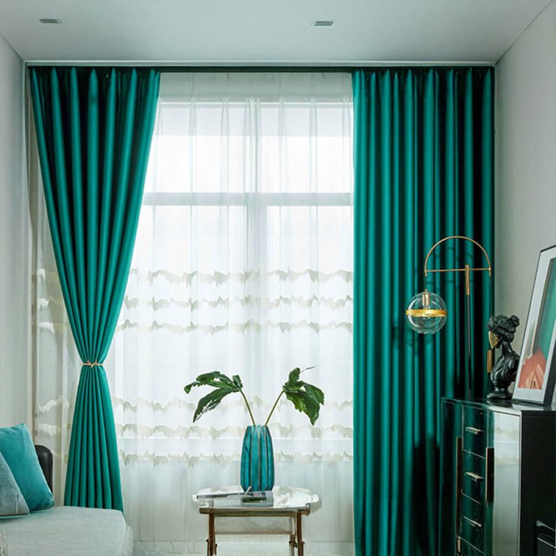 FunnyFuzzyModernLuxurySatinThickSoundproofBlackoutCurtains 6