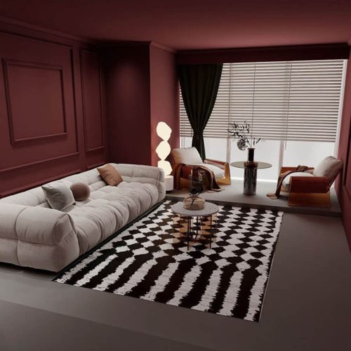 FunnyFuzzyModernMinimalistLivingRoomRugSoftandStylishCarpet 1