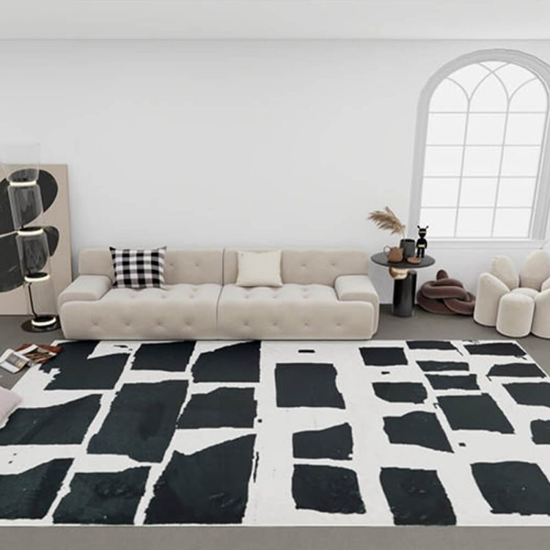 FunnyFuzzyModernMinimalistLivingRoomRugSoftandStylishCarpet 4