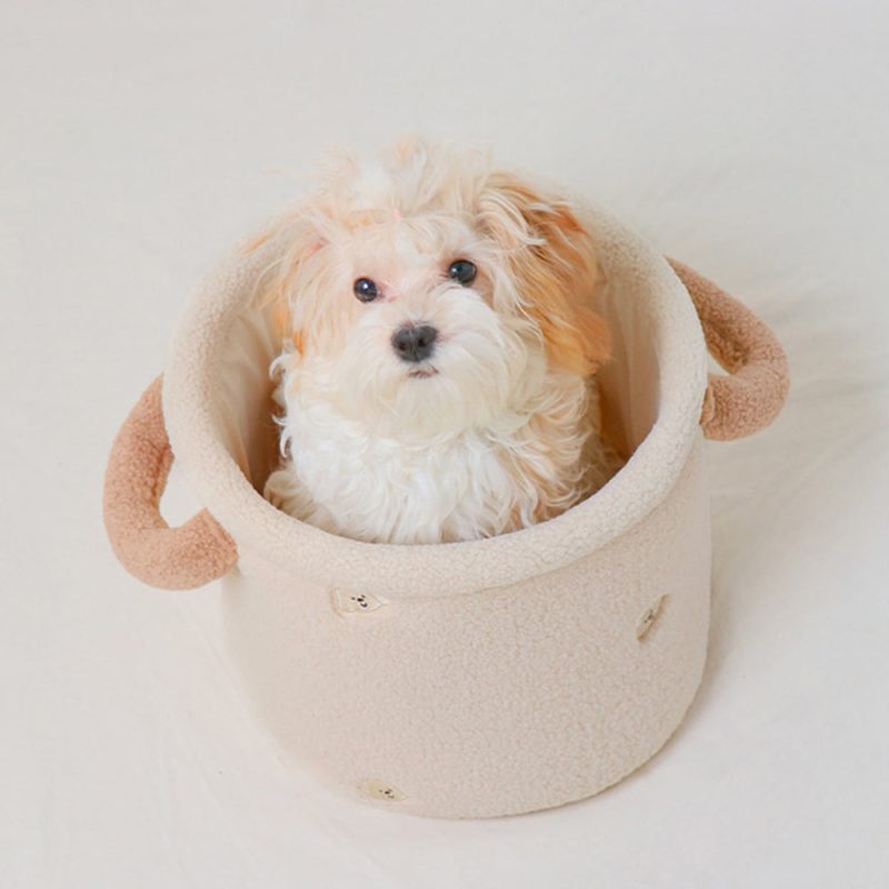 FunnyFuzzyMulti FunctionalDurablePlushDogToyStorageBasket 4