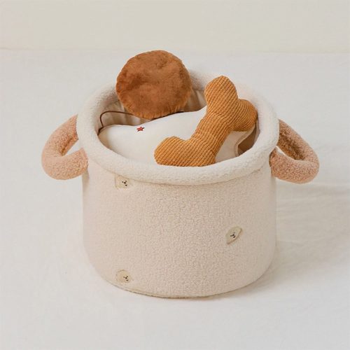 FunnyFuzzyMulti FunctionalDurablePlushDogToyStorageBasket 8