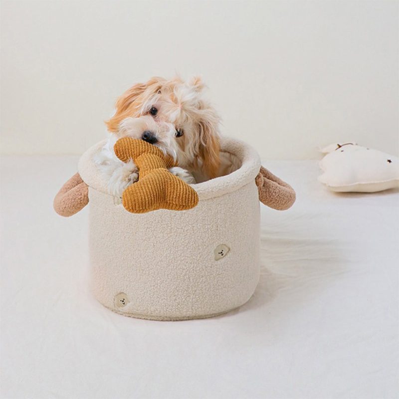 FunnyFuzzyMulti FunctionalDurablePlushDogToyStorageBasket 9