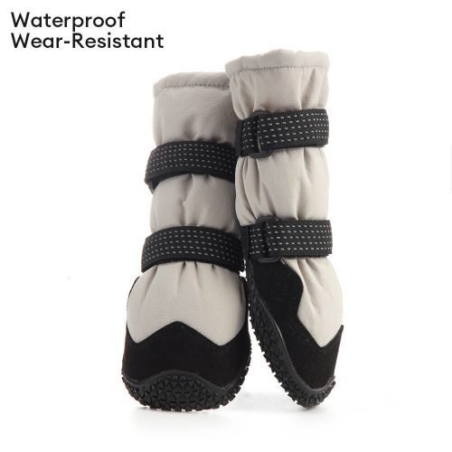 FunnyFuzzyOutdoorWaterproofDurableRubberPaddedWarmReflectiveLongDogBoots 1