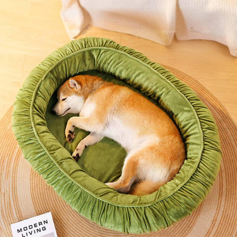 FunnyFuzzyOvalOrthopedicSupportCozySleepingDetachableDog CatBed 1