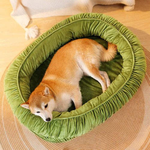 FunnyFuzzyOvalOrthopedicSupportCozySleepingDetachableDog CatBed 11