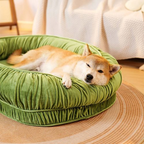 FunnyFuzzyOvalOrthopedicSupportCozySleepingDetachableDog CatBed 4