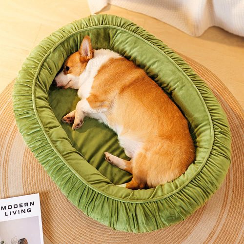 FunnyFuzzyOvalOrthopedicSupportCozySleepingDetachableDog CatBed 5