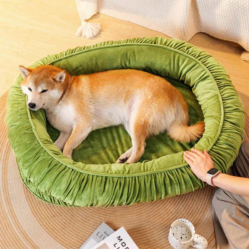 FunnyFuzzyOvalOrthopedicSupportCozySleepingDetachableDog CatBed 9