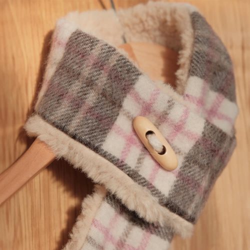 FunnyFuzzyPlaidPolarFleeceDouble SidedPlushDogScarf 3