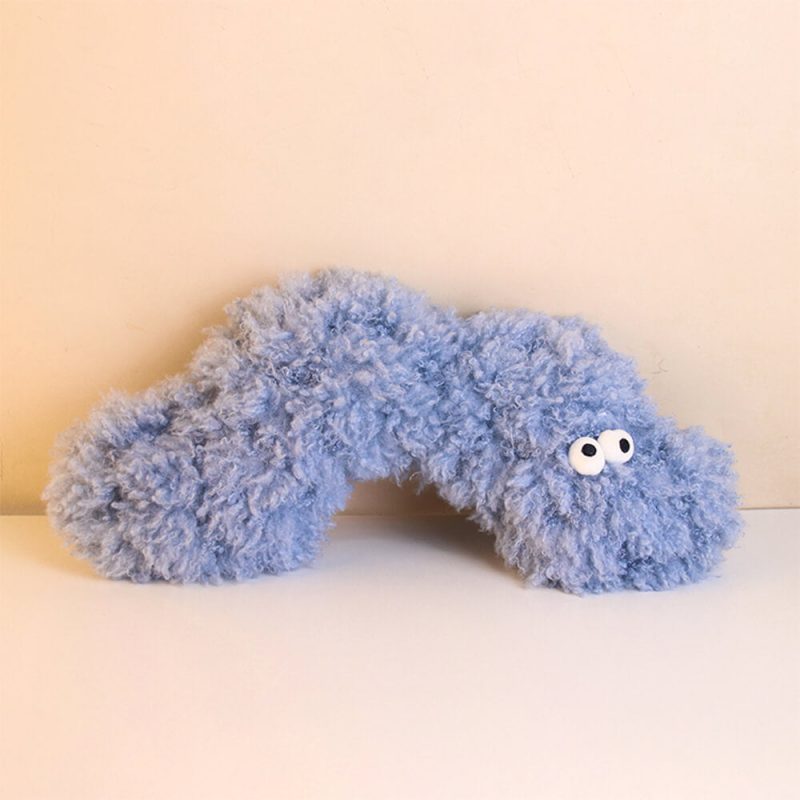 FunnyFuzzyPlushCaterpillarSkin FriendlyComfortMulti ZoneSupportPetPillow 11