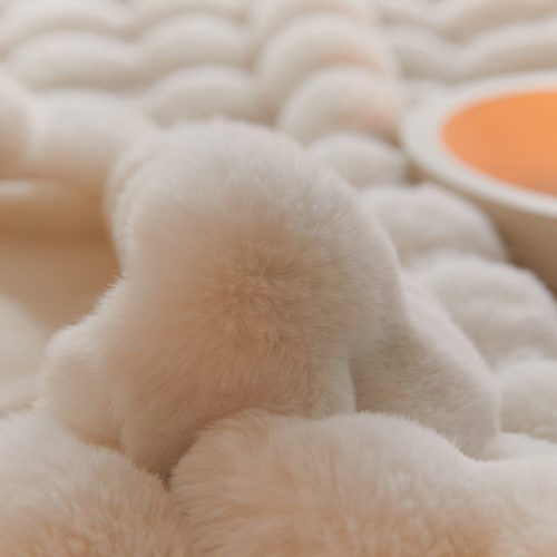 FunnyFuzzyPremiumBubbleDoubleLayerThickenedFauxRabbitFurBlanket 22