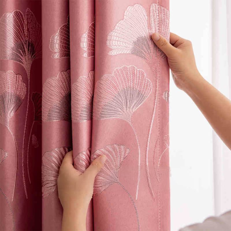 FunnyFuzzyRefinedJacquardFlowingDesignBlackoutCurtains 11