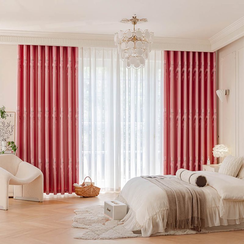 FunnyFuzzyRefinedJacquardFlowingDesignBlackoutCurtains 2