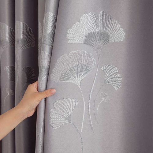 FunnyFuzzyRefinedJacquardFlowingDesignBlackoutCurtains 7