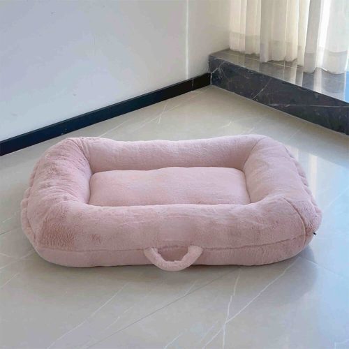 FunnyFuzzySkin FriendlyWarmFullySupportWashableLargeDog CatSleepingMatBed 10