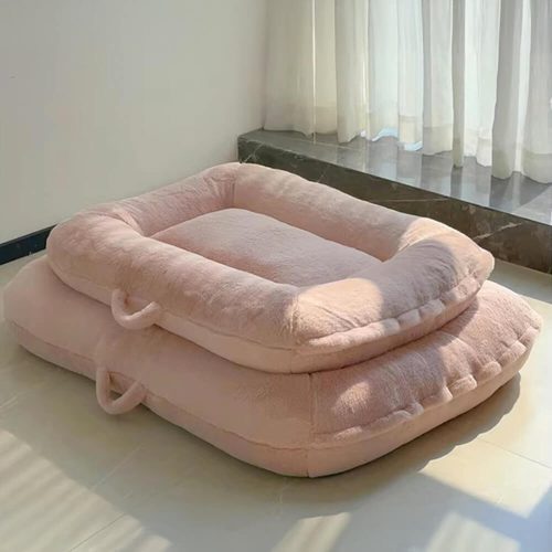 FunnyFuzzySkin FriendlyWarmFullySupportWashableLargeDog CatSleepingMatBed 3