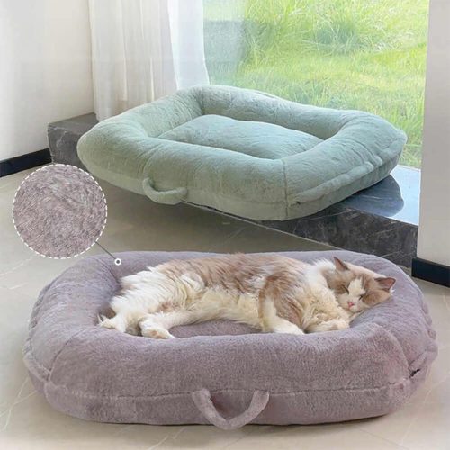 FunnyFuzzySkin FriendlyWarmFullySupportWashableLargeDog CatSleepingMatBed 7