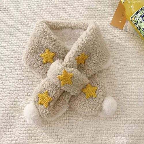 FunnyFuzzySoftPlushDelicateStarsPomPomDecorativeDogScarf 8 1