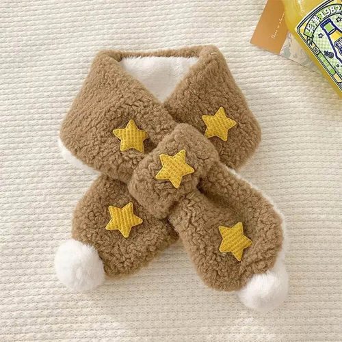 FunnyFuzzySoftPlushDelicateStarsPomPomDecorativeDogScarf 9 1