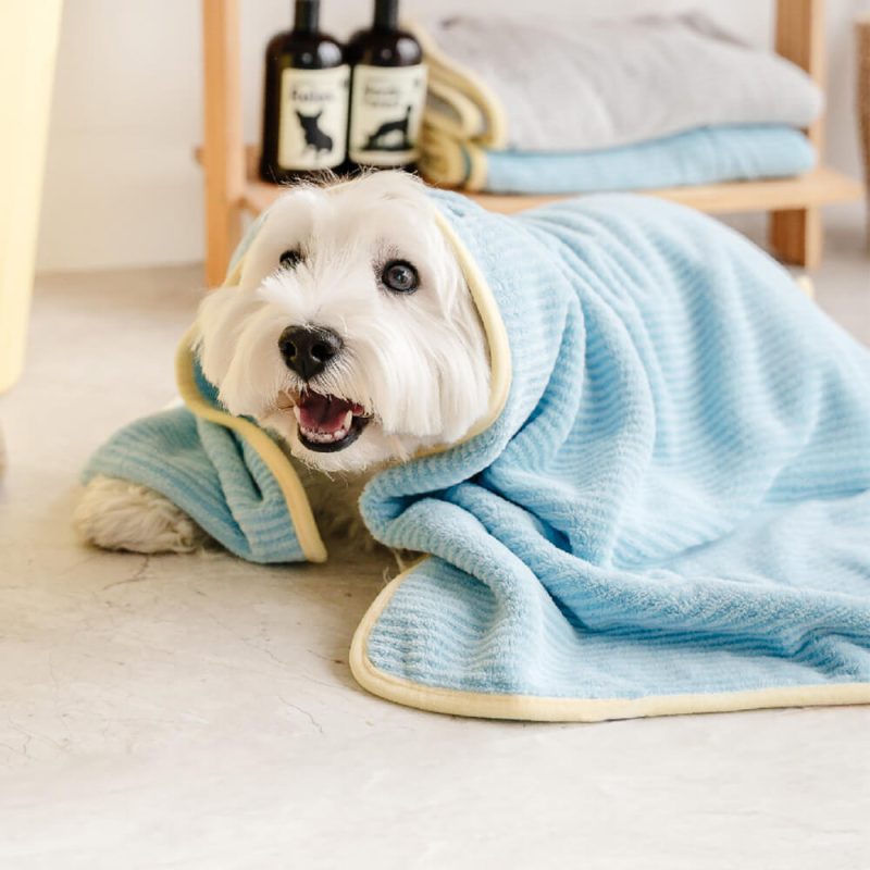 FunnyFuzzySoftStripedQuick DryAbsorbentDogBathrobeTowel 11