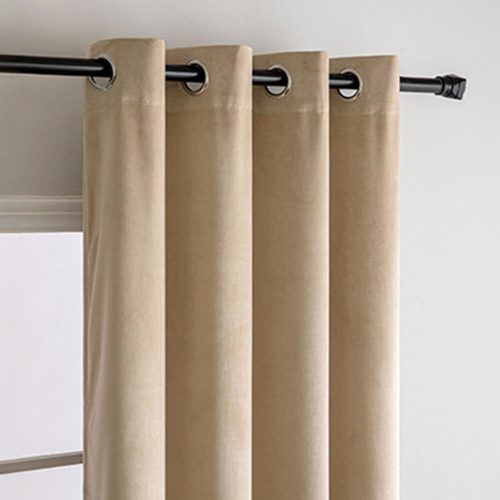 FunnyFuzzyVintageSolidVelvetThermalInsulatedBlackoutCurtains 12